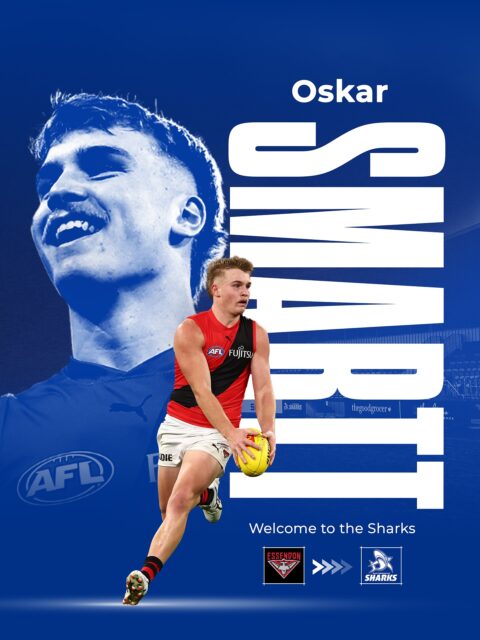 We’re excited to welcome Oskar Smartt to the blue and white from Essendon for 2026 & 2027! A combative small forward (180cm, 20 years old) with serious x-factor, the Bendigo Pioneers product brings skill, energy and a fierce competitive edge to East Fremantle.Welcome to Shark Park, Oskar!