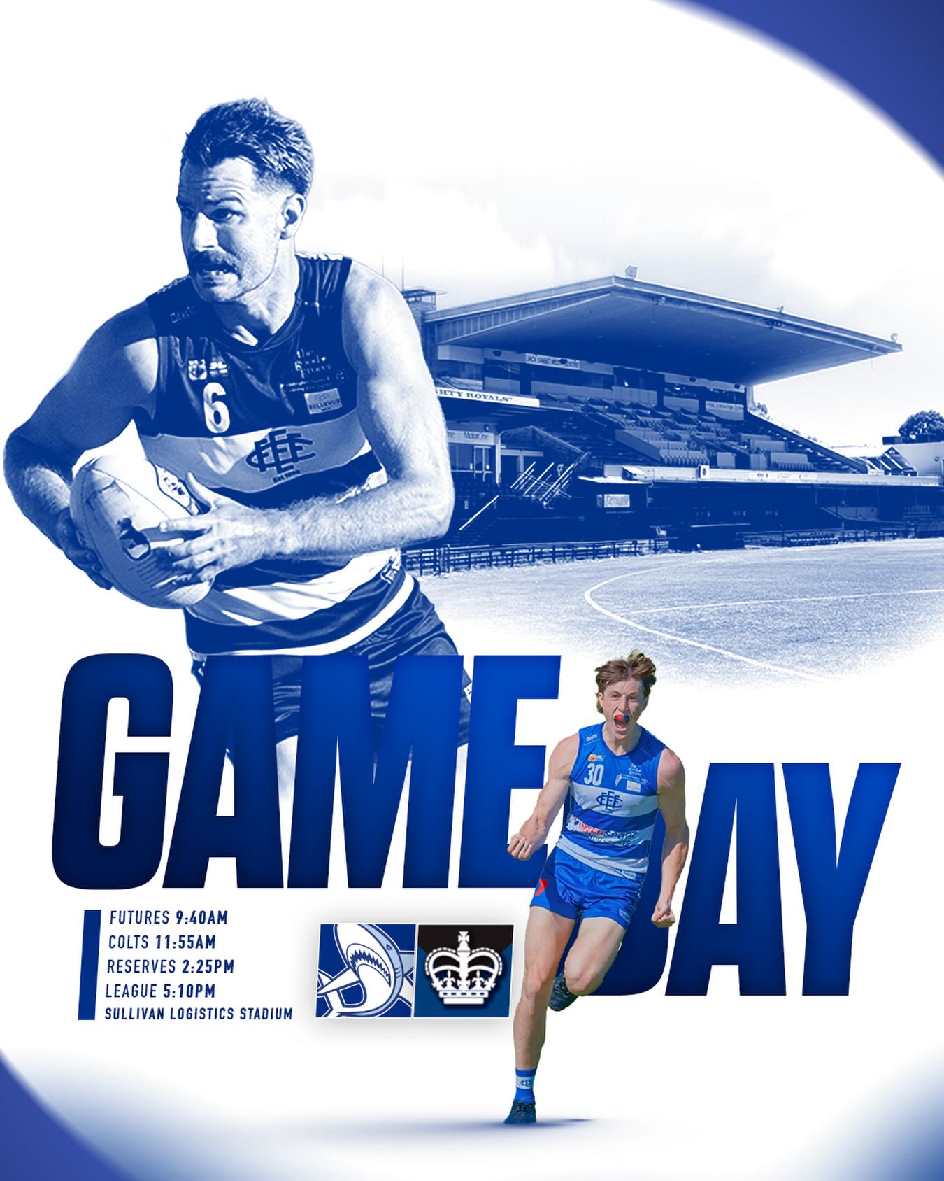 Its GAMEDAY! Get up to Sullivan Logistics Stadium to watch the sharks take on the royals in what should be an epic clash.