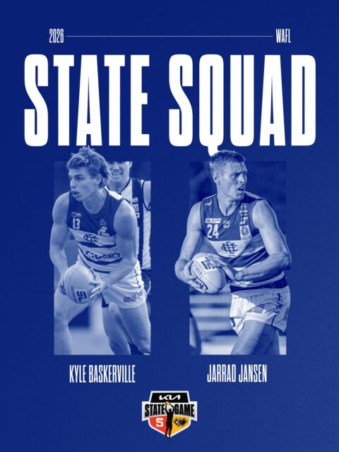 OUR STATE SQUAD REPS! Congratulations to Kyle Baskerville & Jarrad Jansen on being selected in the Kia WAFL State Squad!