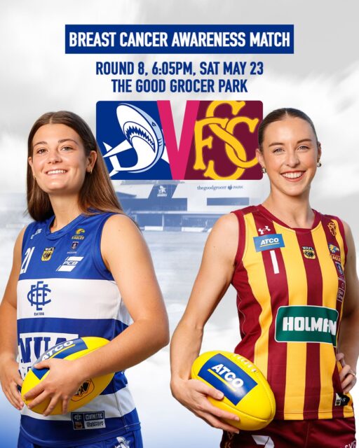 We are excited to announce that our Round 8 clash next Saturday against the Subiaco Lions will be East Fremantle’s inaugural Breast Cancer Awareness Match.As part of this fixture, our WAFLW team will wear pink guernseys to help raise awareness for Breast Cancer. We will also be running a raffle on the day, with some great prizes to be won and all proceeds will go to the National Breast Cancer Foundation.Make sure you get down next Saturday to support a great cause and cheer on our men’s and women’s programs.