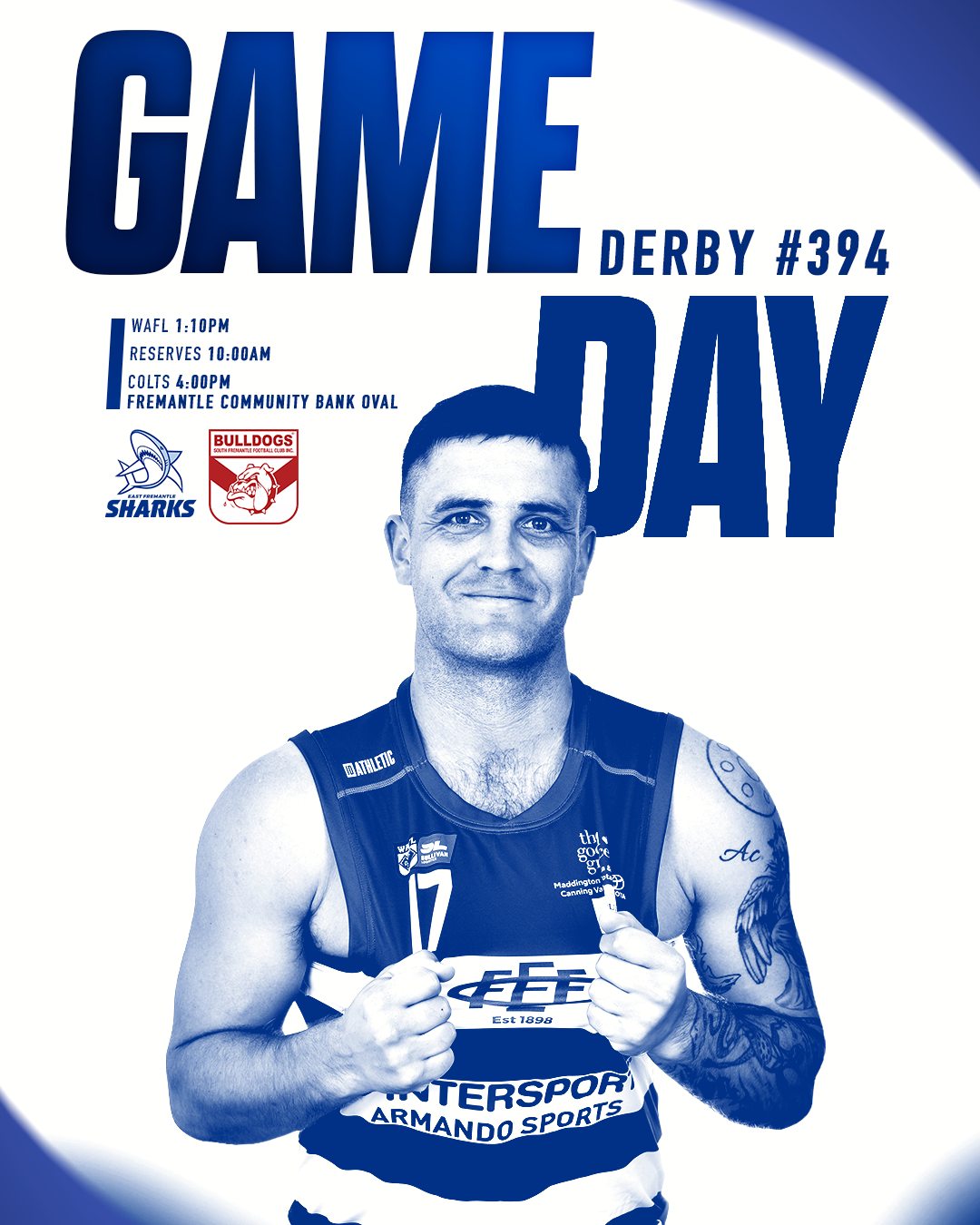 Get up and get loud Sharks, its Derby Day!