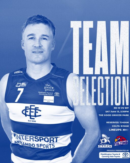 Our WAFL, Reserves and Colts teams are locked in for tomorrow's clash against West Perth!