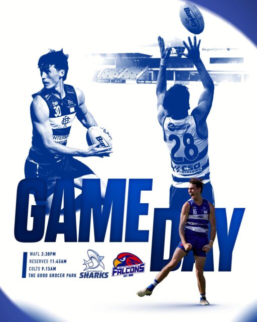 It's GAMEDAY!! Make sure to get down to The Good Grocer Park to support our sharks as we face off against West Perth!