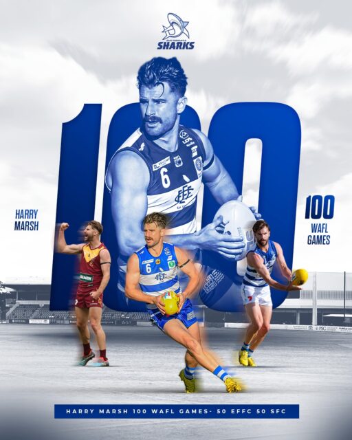 Congratulations to Harry Marsh, who will play his 100th WAFL game this weekend against Subiaco. Harry is the definition of consistency, professionalism, and hard working, which has brought him to this milestone. Make sure you get down to Sullivan Logistics Stadium to cheer on Harry as he celebrates this achievement!