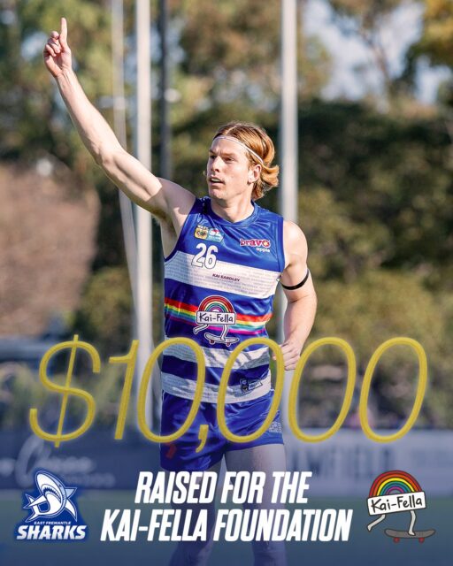 Kai-Fella foundation match wrap up 🌈🦈We are proud to announce that we raised $10,000 for the Kai-Fella foundation over the weekend. This is an incredible achievement and will help the organisations mission of providing mental health workshops to young people across the state.