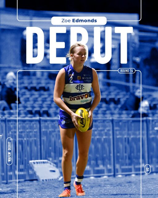 We have two WAFLW debutants for tomorrow's clash with Swan Districts! Congratulations to Zoe Edmonds and Laila O'Connor for this amazing achievement.