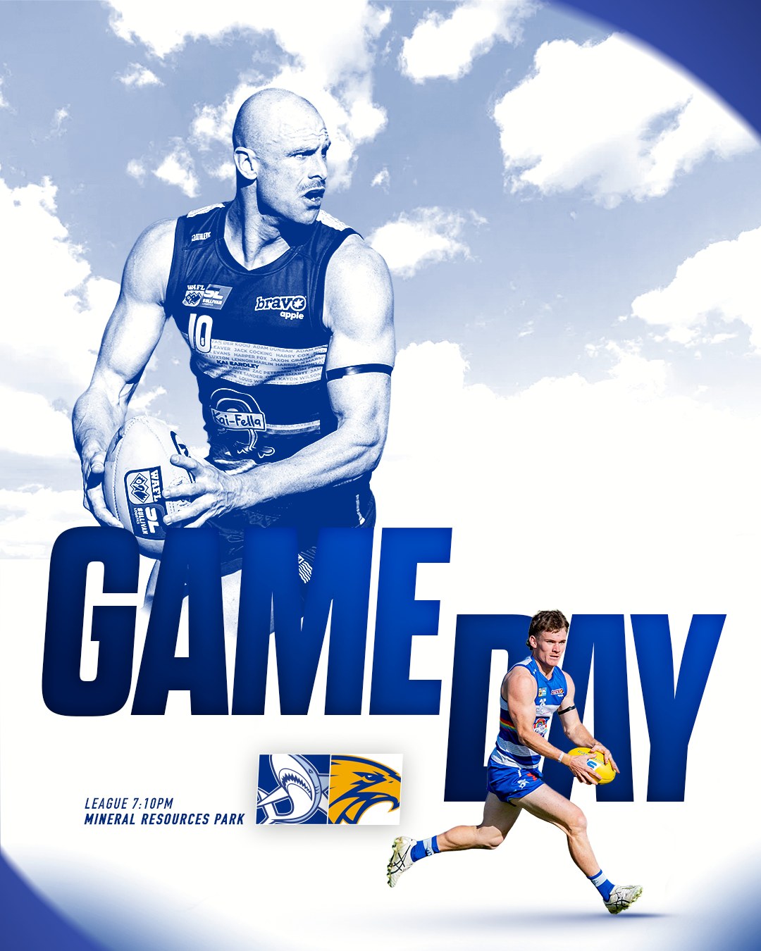It's Gameday! Get down to Mineral Resources Park to watch our WAFL team take on West Coast.