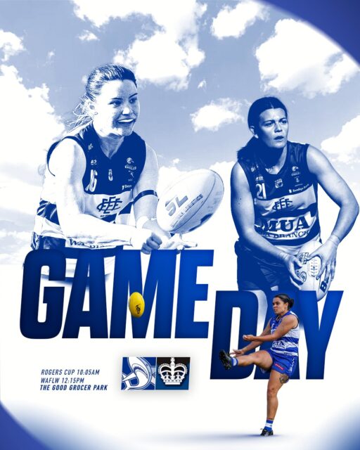 It's Gameday! Get down to The Good Grocer Park to watch our WAFLW and Rogers Cup teams take on East Perth.
