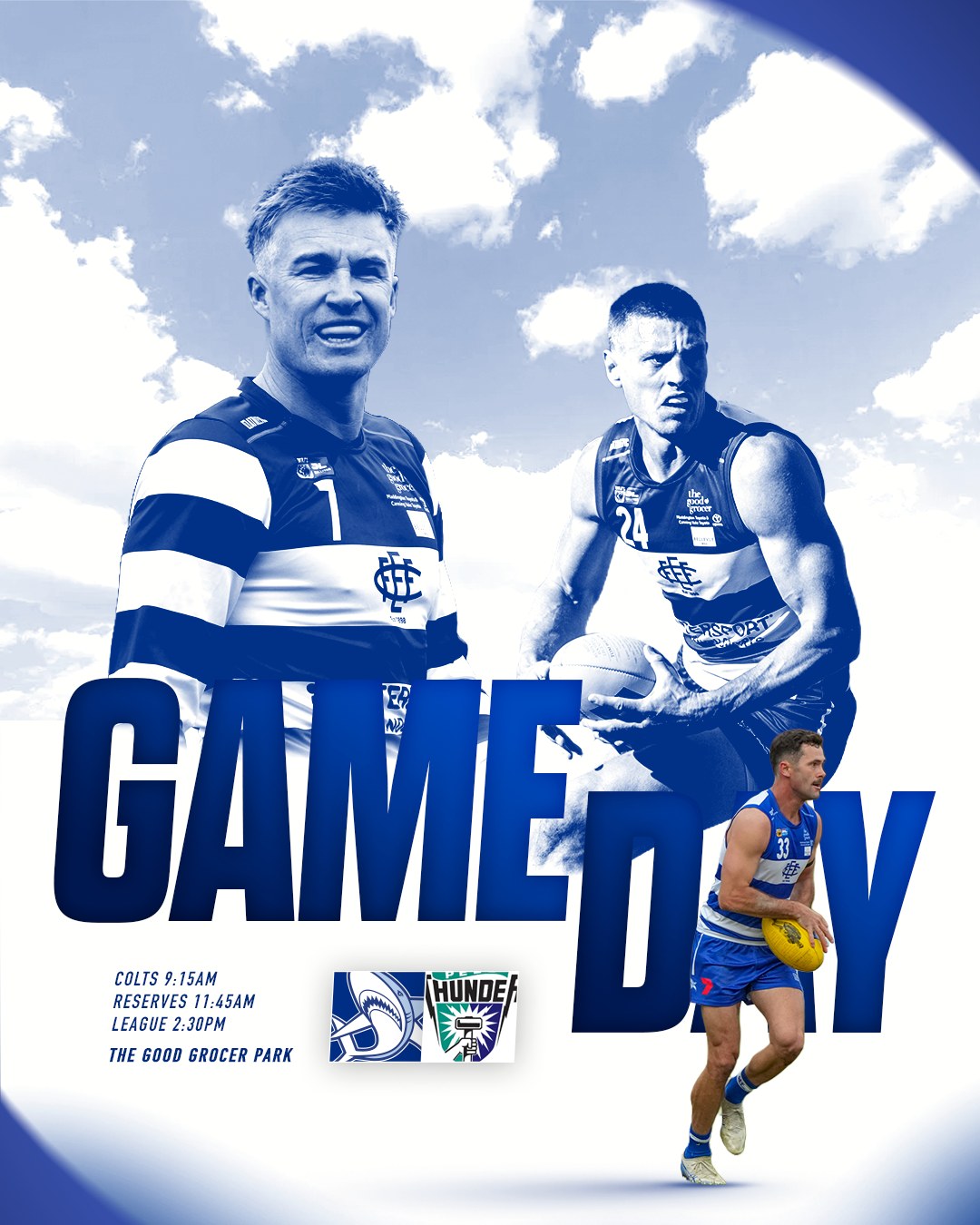 It’s Game Day! Get down to The Good Grocer Park to watch our boys take on Peel Thunder!