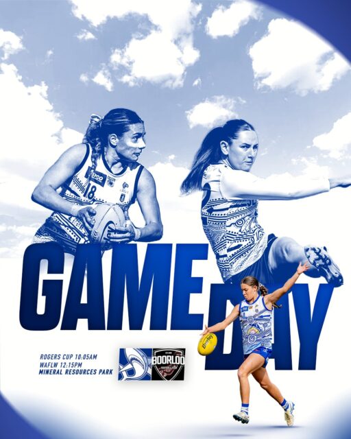 It's Gameday! Get down to Mineral Resources Park and cheer on as our WAFLW and Rogers Cup teams take on Perth!