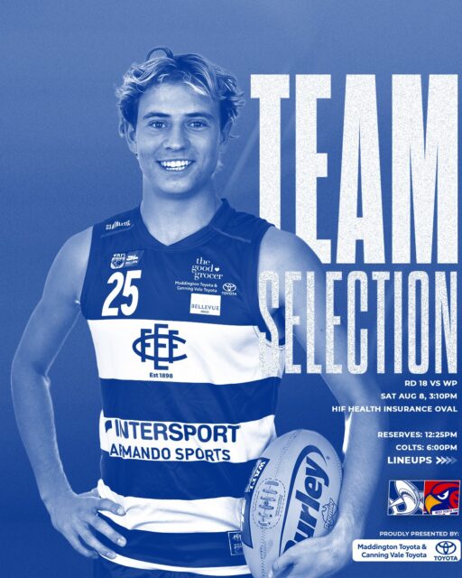 Our WAFL, Reserves and Colts teams are locked in for tomorrow's clash with West Perth!