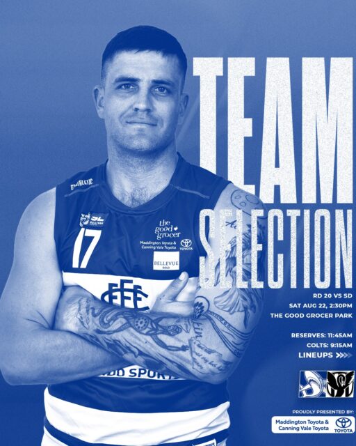 Our WAFL, Reserves and Colts teams are locked in for tomorrow's clash against Swan Districts!