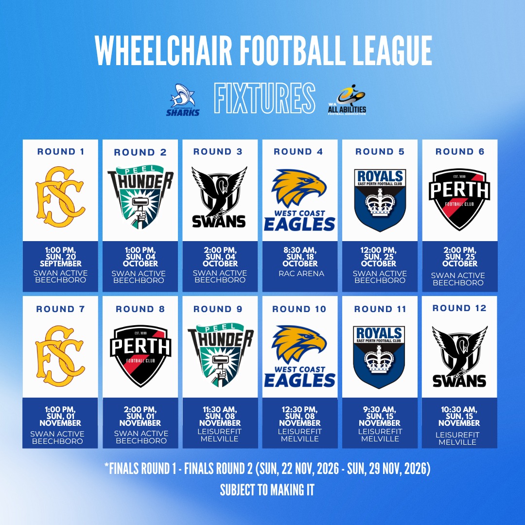 Our 2026 Wheelchair Football Fixtures are locked in!