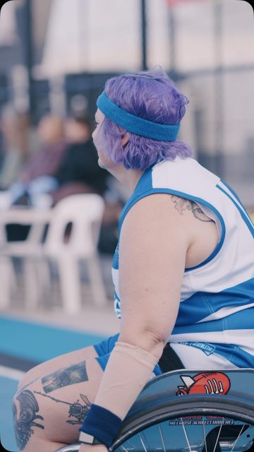 Vision at the 2026 #telethon Wheelchair Match against West Coast🦈A big thank you to @humdrum_community and @wheelycleanmobility.com.au for their support of the East Freo wheelchair team💙Check our links to find the @allabilitiesfooty season fixtures!